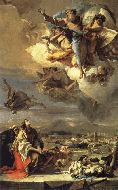 Giambattista Tiepolo Hl. Thekla erlost Este of the plague Germany oil painting art